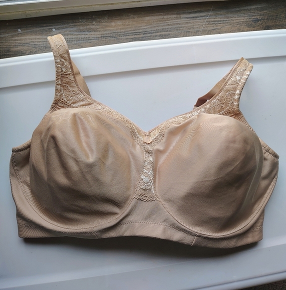 Glamorise MagicLift Seamless Wire-free everyday Bra - Cafe Nude Intimates sz 46G - Picture 16 of 17